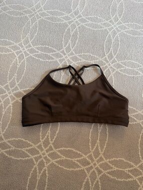 Alo airlift brown sports bra